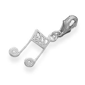 Eighth Note Charm with Lobster Clasp - Joyeria Lady