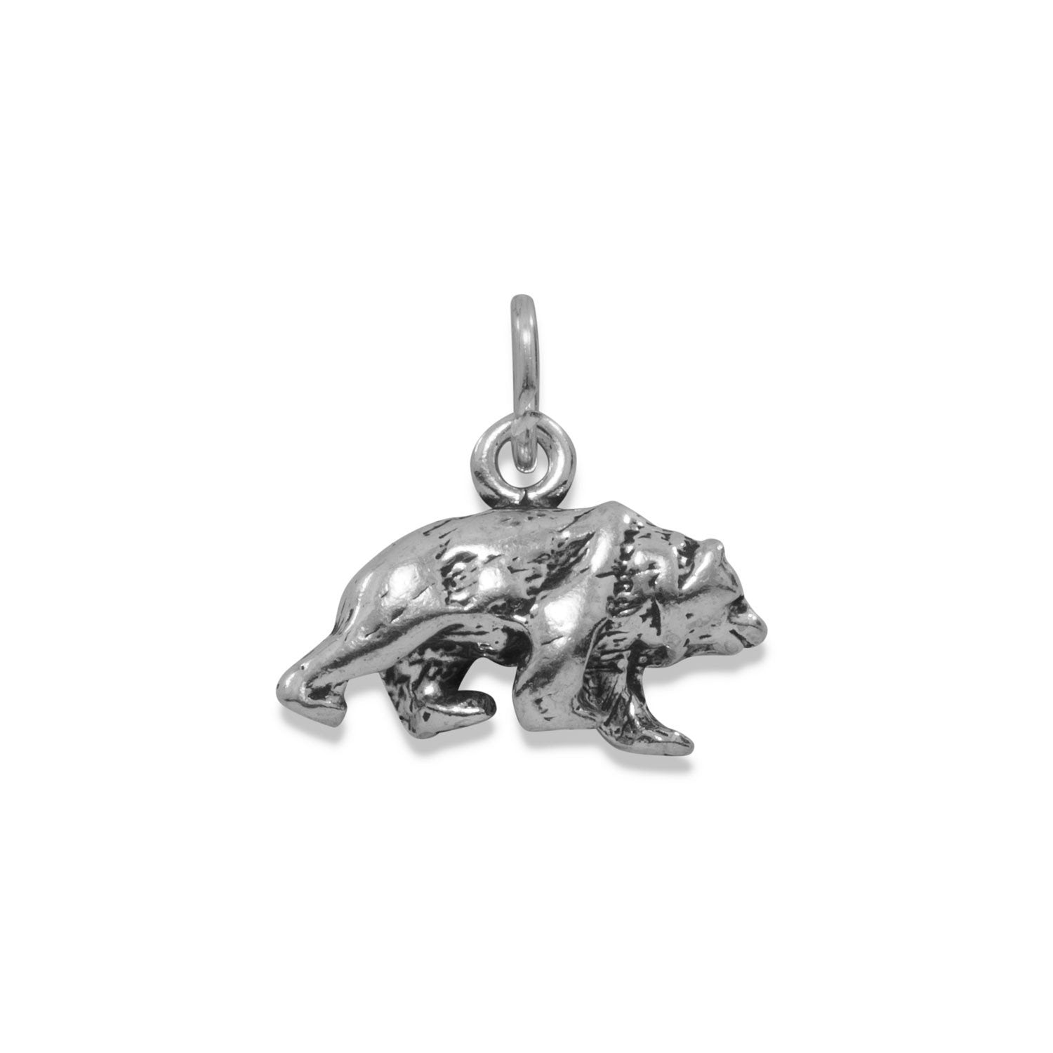 Oxidized Bear Charm - Joyeria Lady