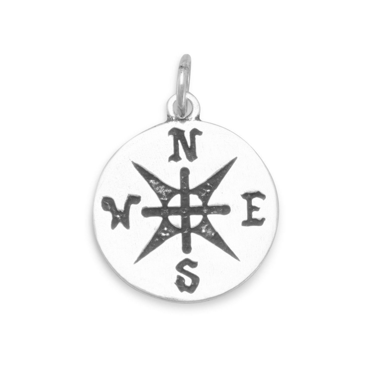 Oxidized Compass Pendant - Joyeria Lady