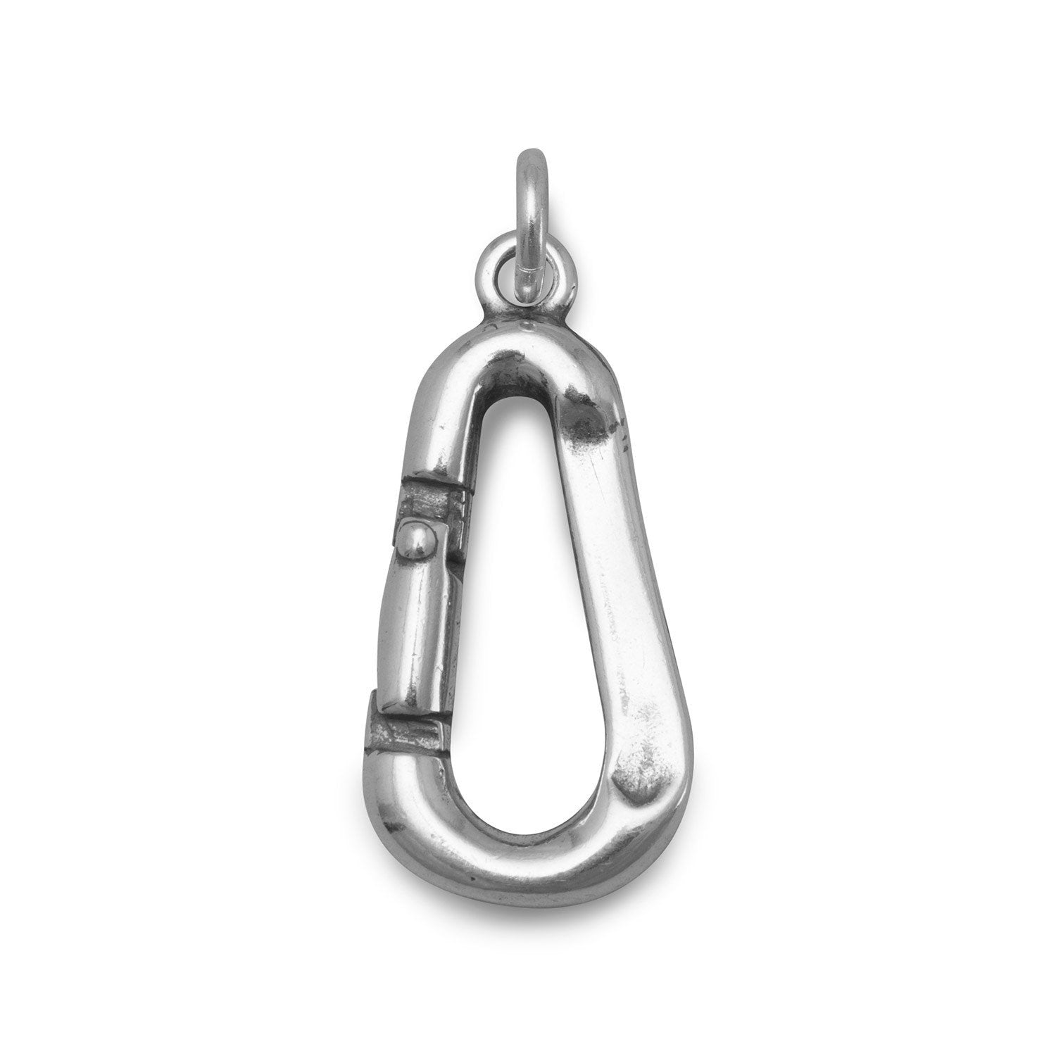 Oxidized Carabiner Charm - Joyeria Lady