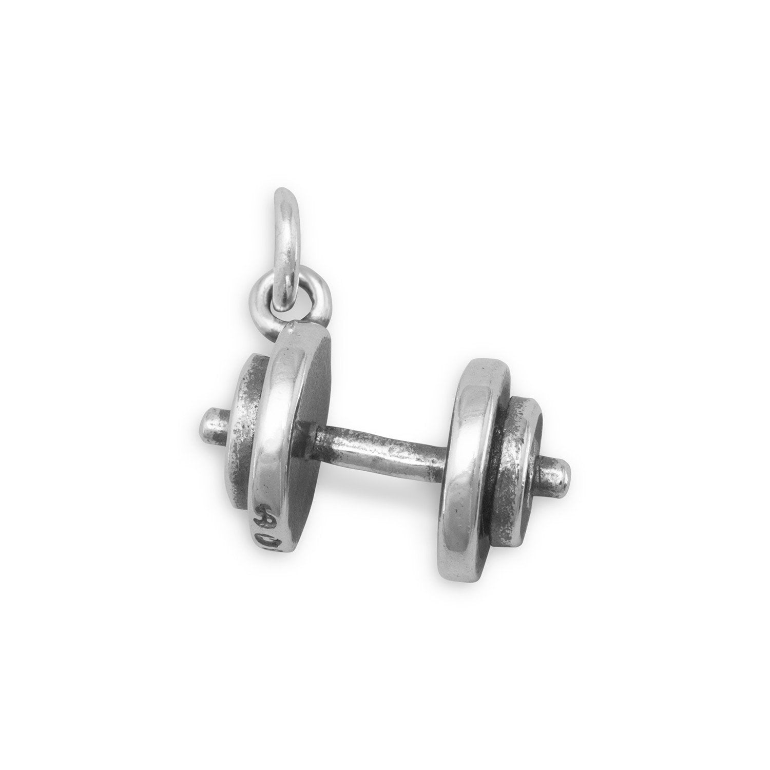 Oxidized Dumbbell Charm - Joyeria Lady