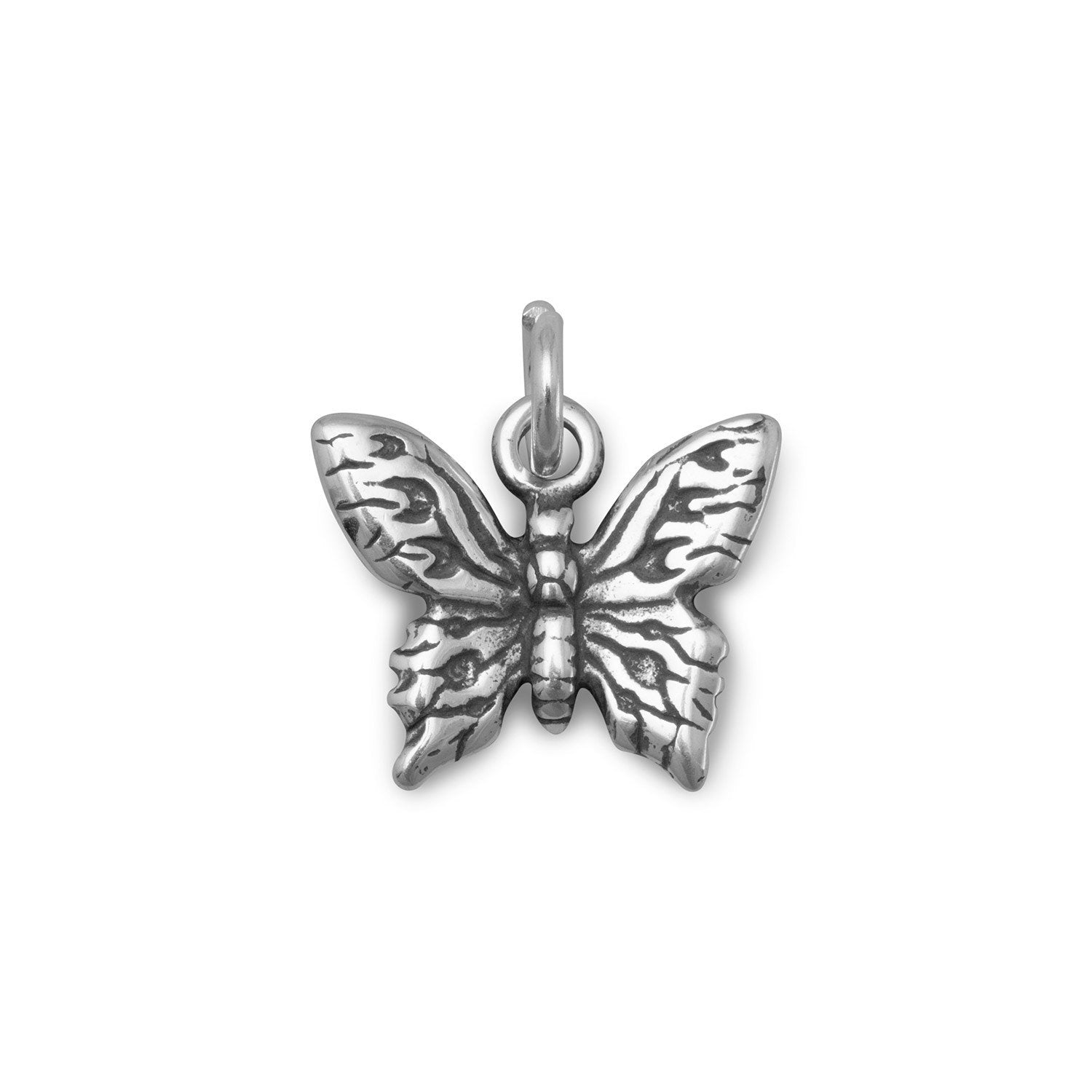 Oxidized Butterfly Charm - Joyeria Lady