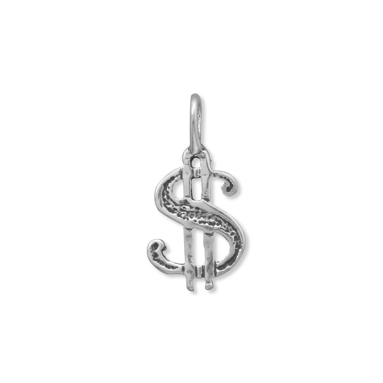 Oxidized Dollar Sign Charm - Joyeria Lady