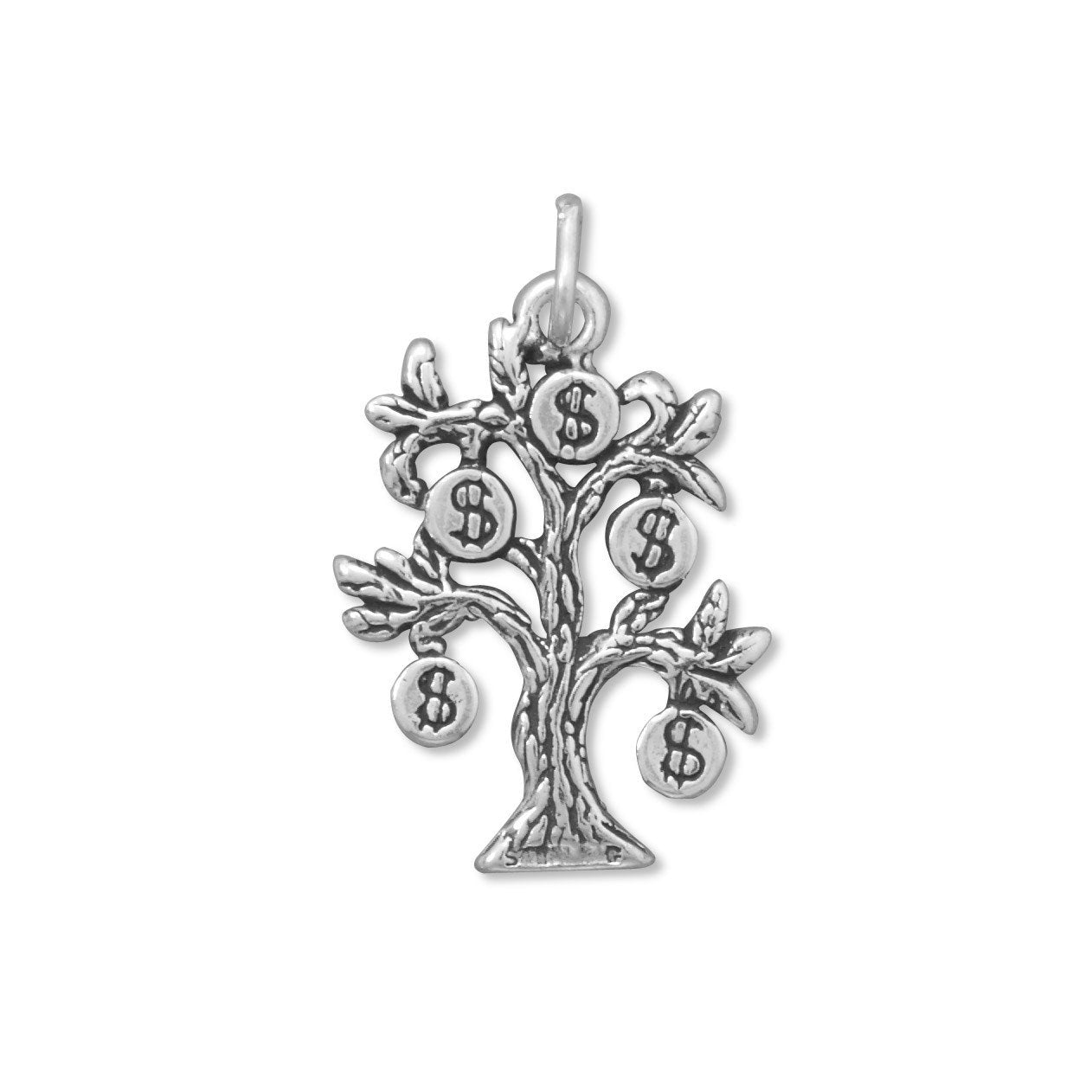 Oxidized Money Tree Charm - Joyeria Lady