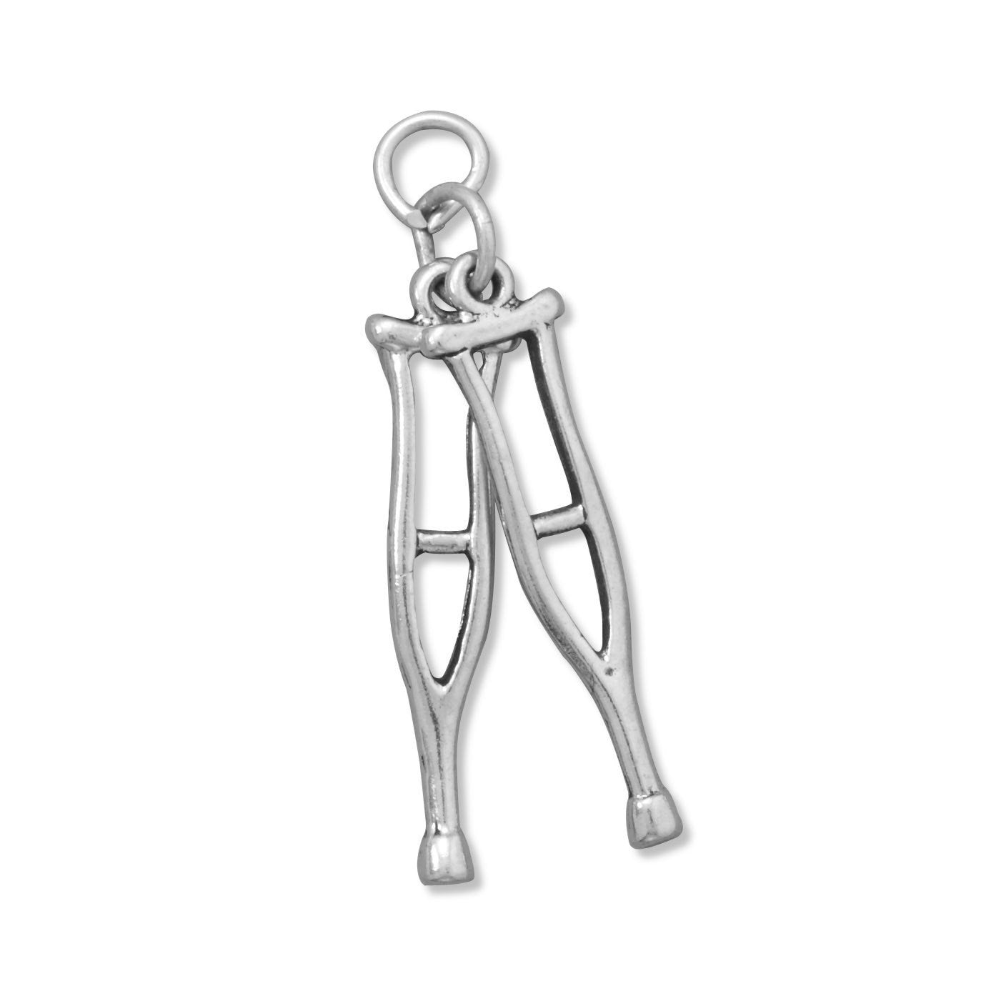 Pair of Crutches Charm - Joyeria Lady