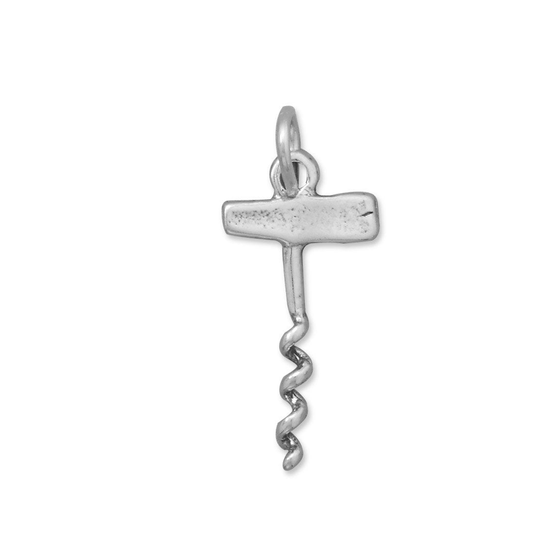 Oxidized Corkscrew Charm - Joyeria Lady