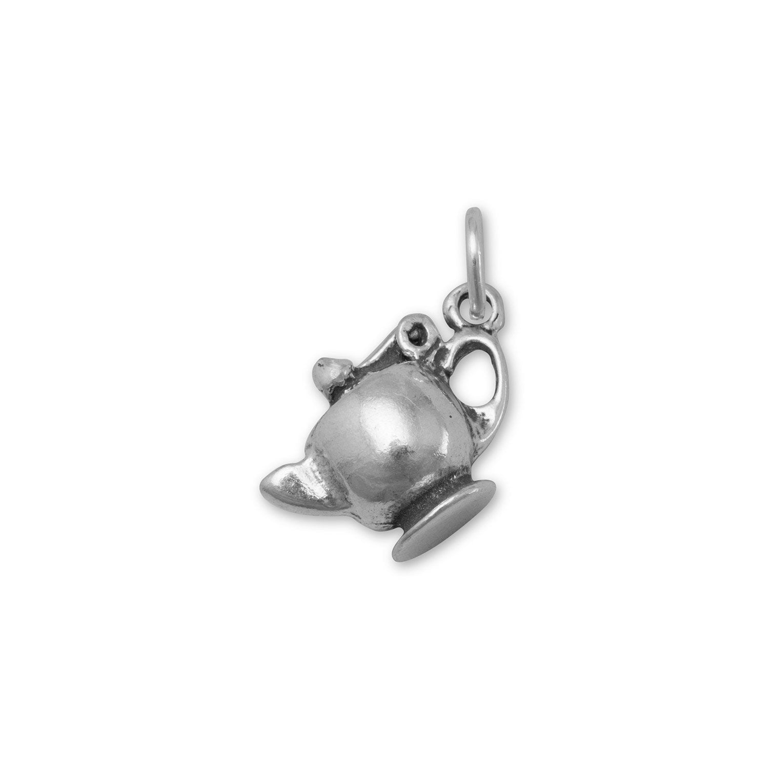 Oxidized Tea Pot Charm - Joyeria Lady