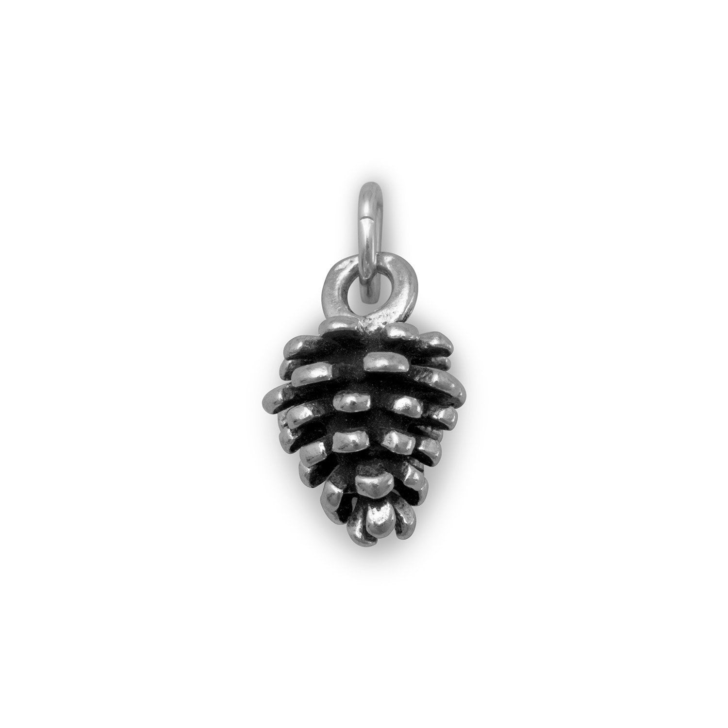 Oxidized Pine Cone Charm - Joyeria Lady