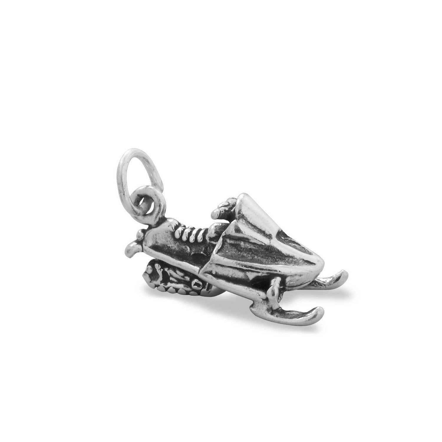 Oxidized Snowmobile Charm - Joyeria Lady