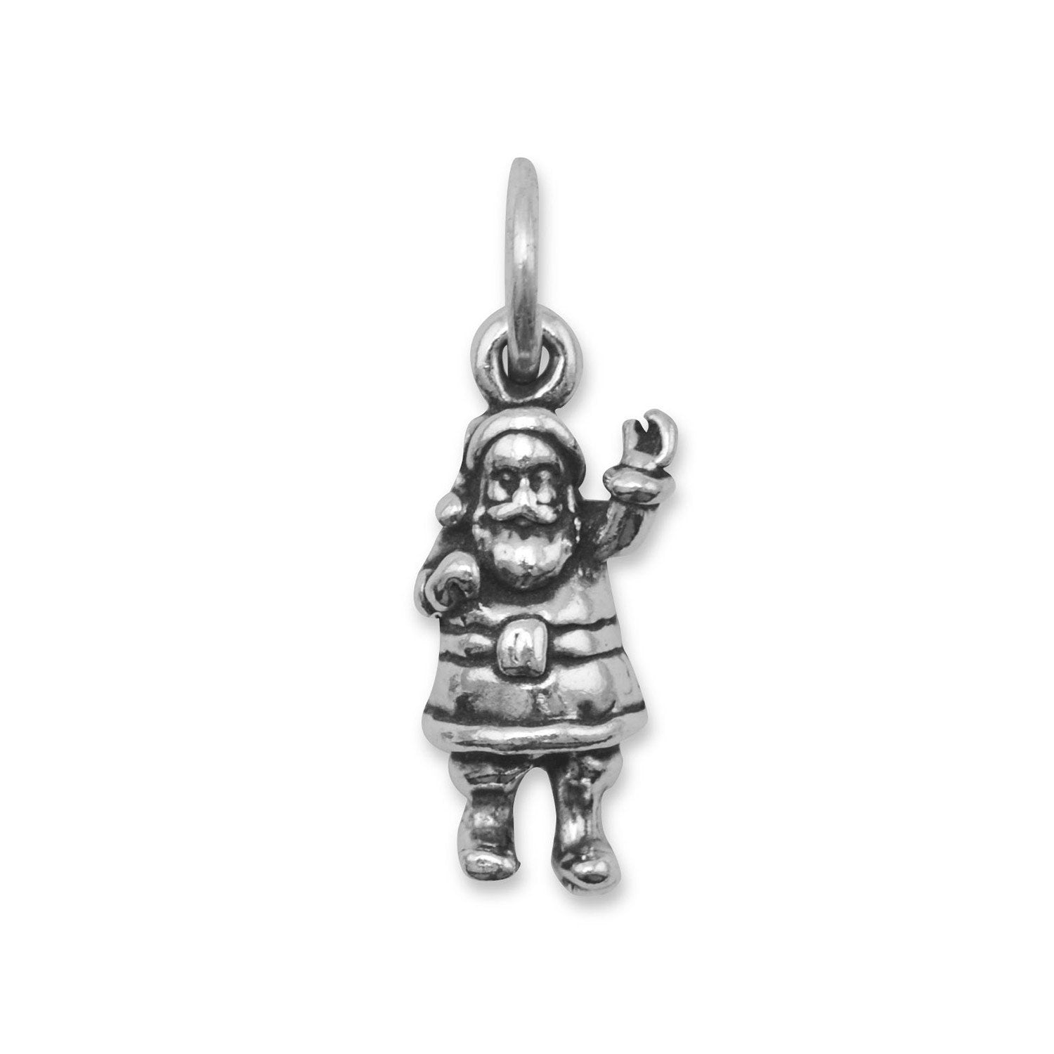 Oxidized Santa Claus Charm - Joyeria Lady