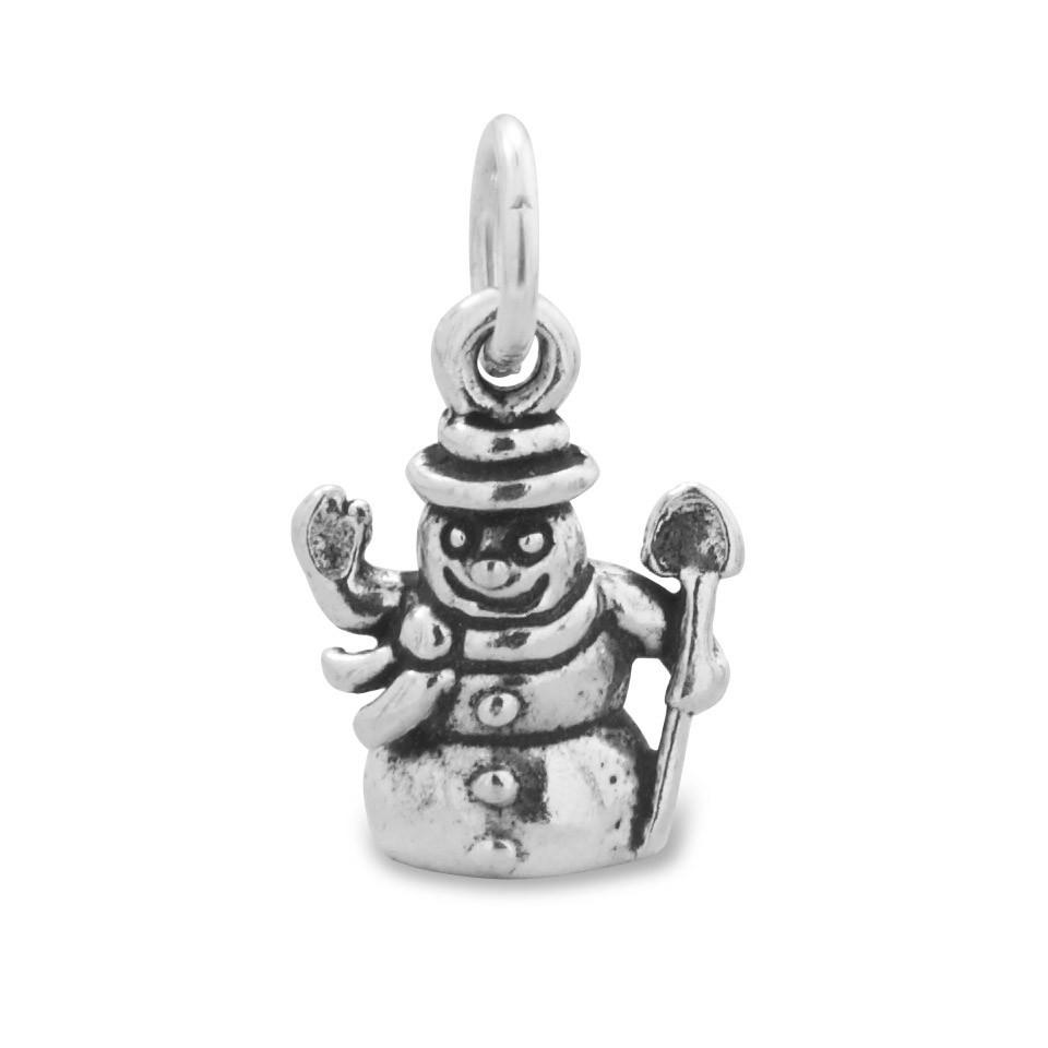 Oxidized Snowman Charm - Joyeria Lady