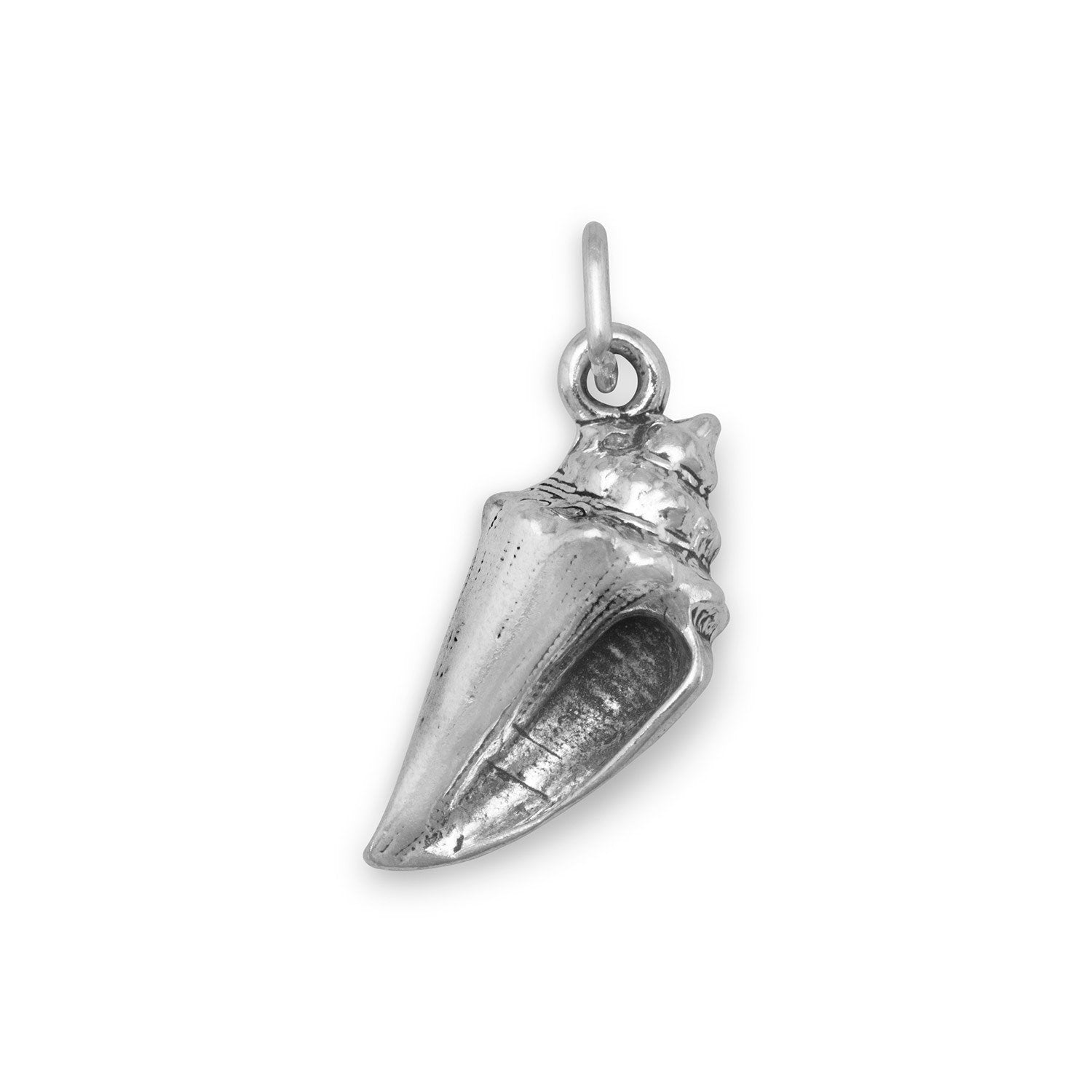 Oxidized Conch Shell Charm - Joyeria Lady
