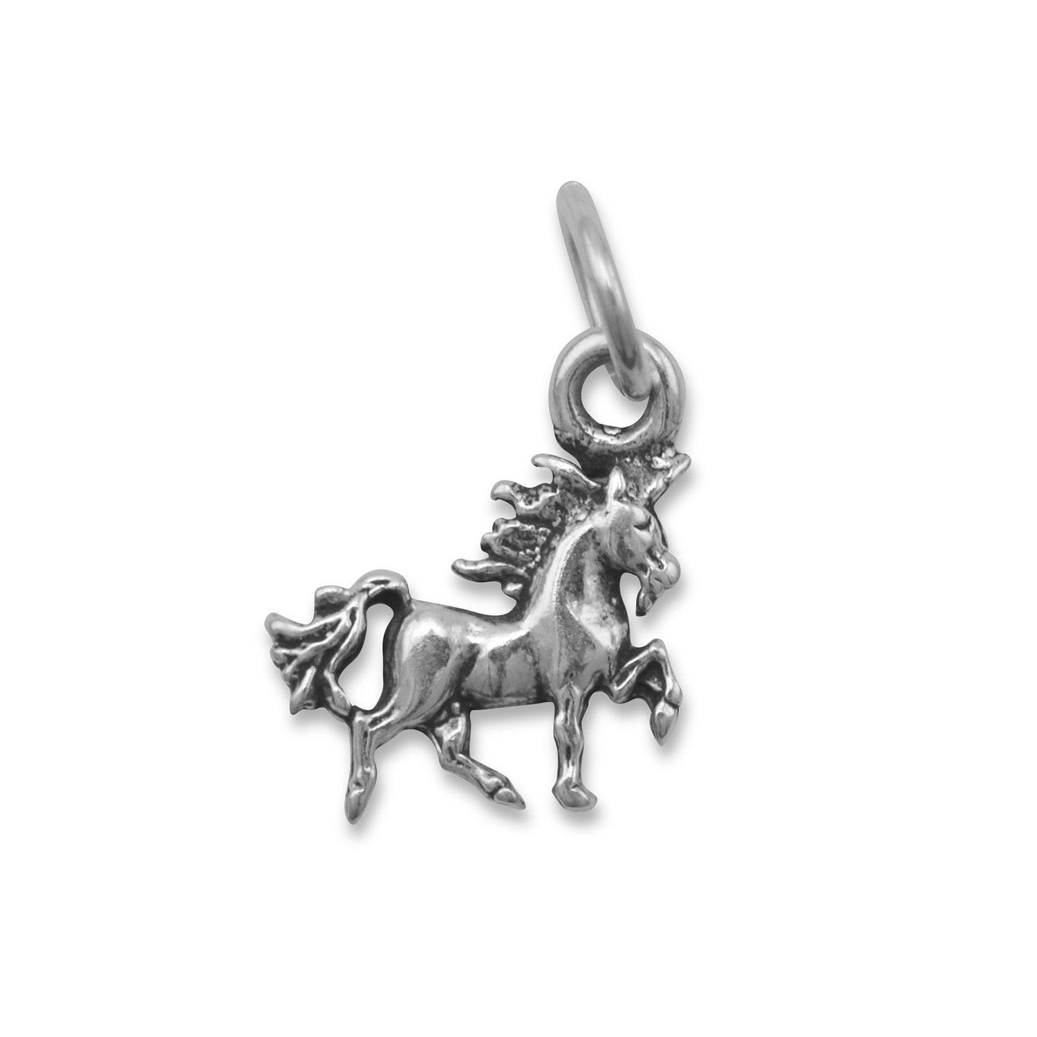 Oxidized Unicorn Charm - Joyeria Lady