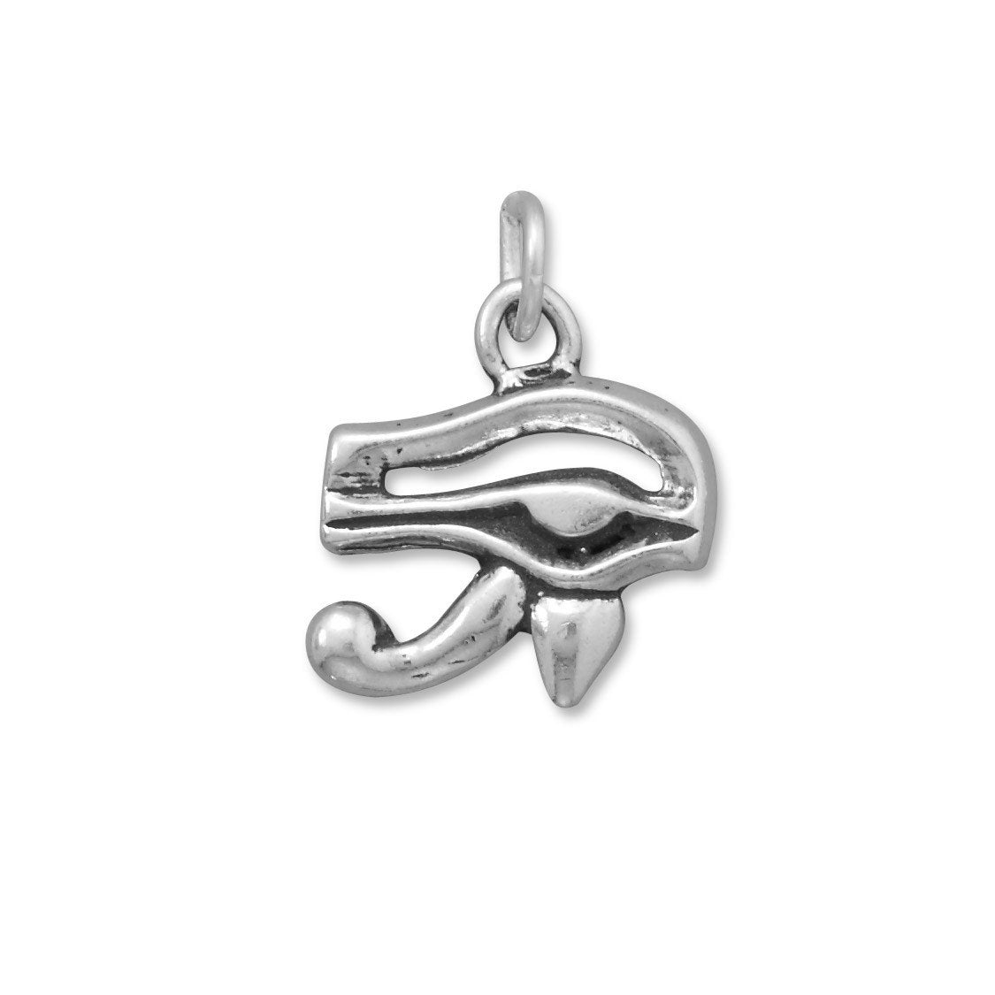 Oxidized Eye of Horus Charm - Joyeria Lady