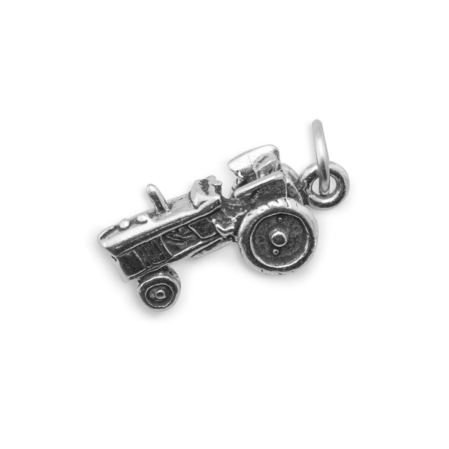 Oxidized Tractor Charm - Joyeria Lady