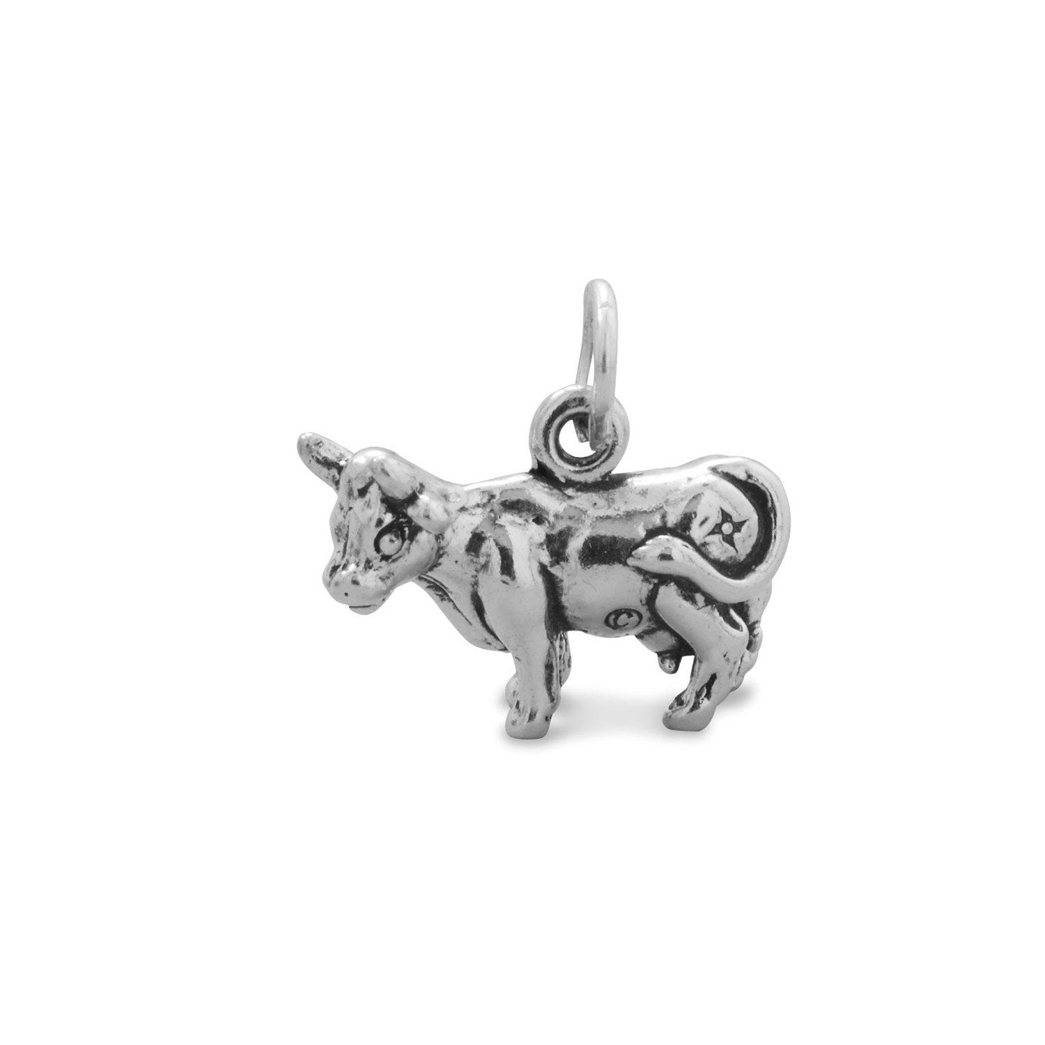 Oxidized Cow Charm - Joyeria Lady