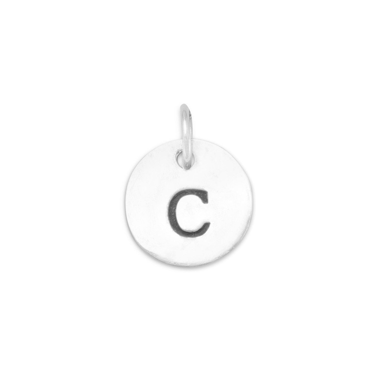 Oxidized Initial "C" Charm - Joyeria Lady
