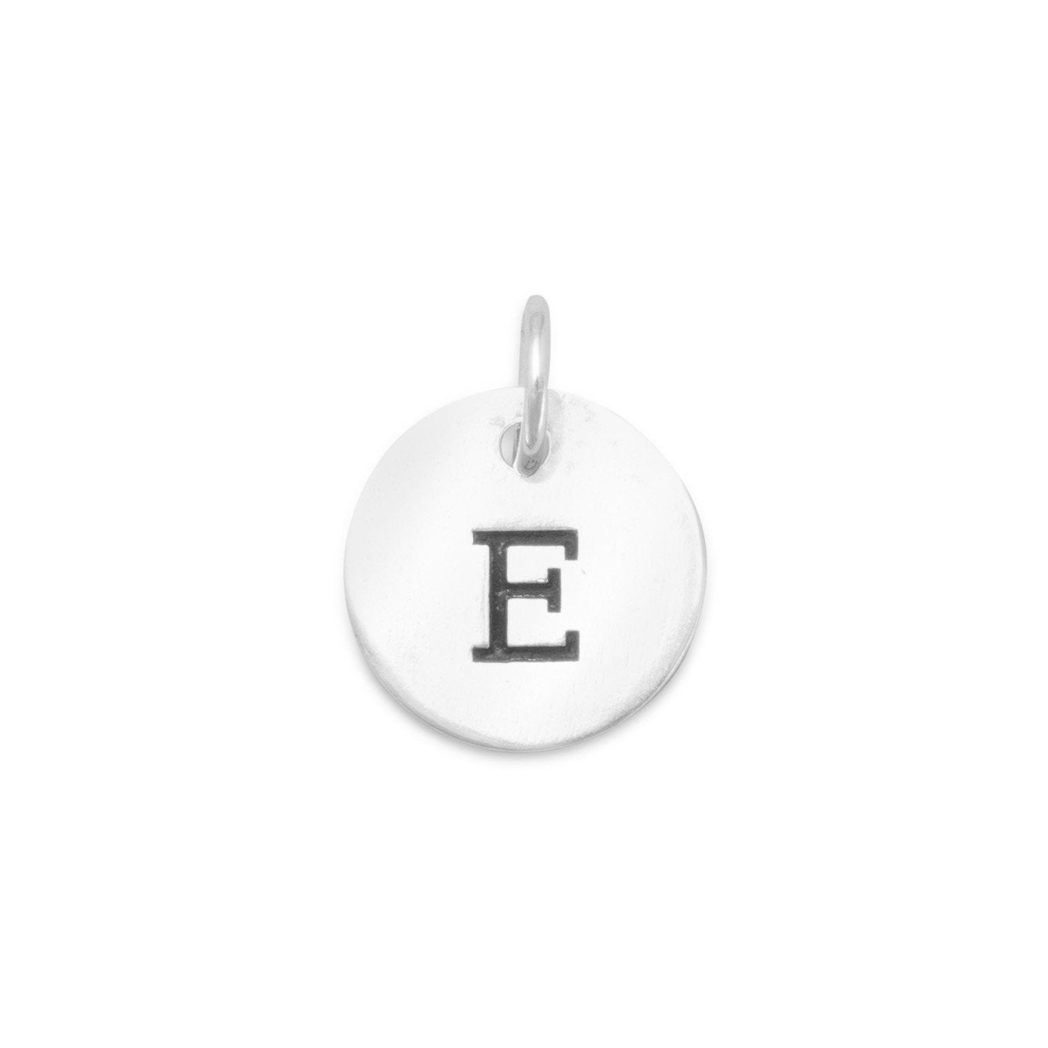 Oxidized Initial "E" Charm - Joyeria Lady