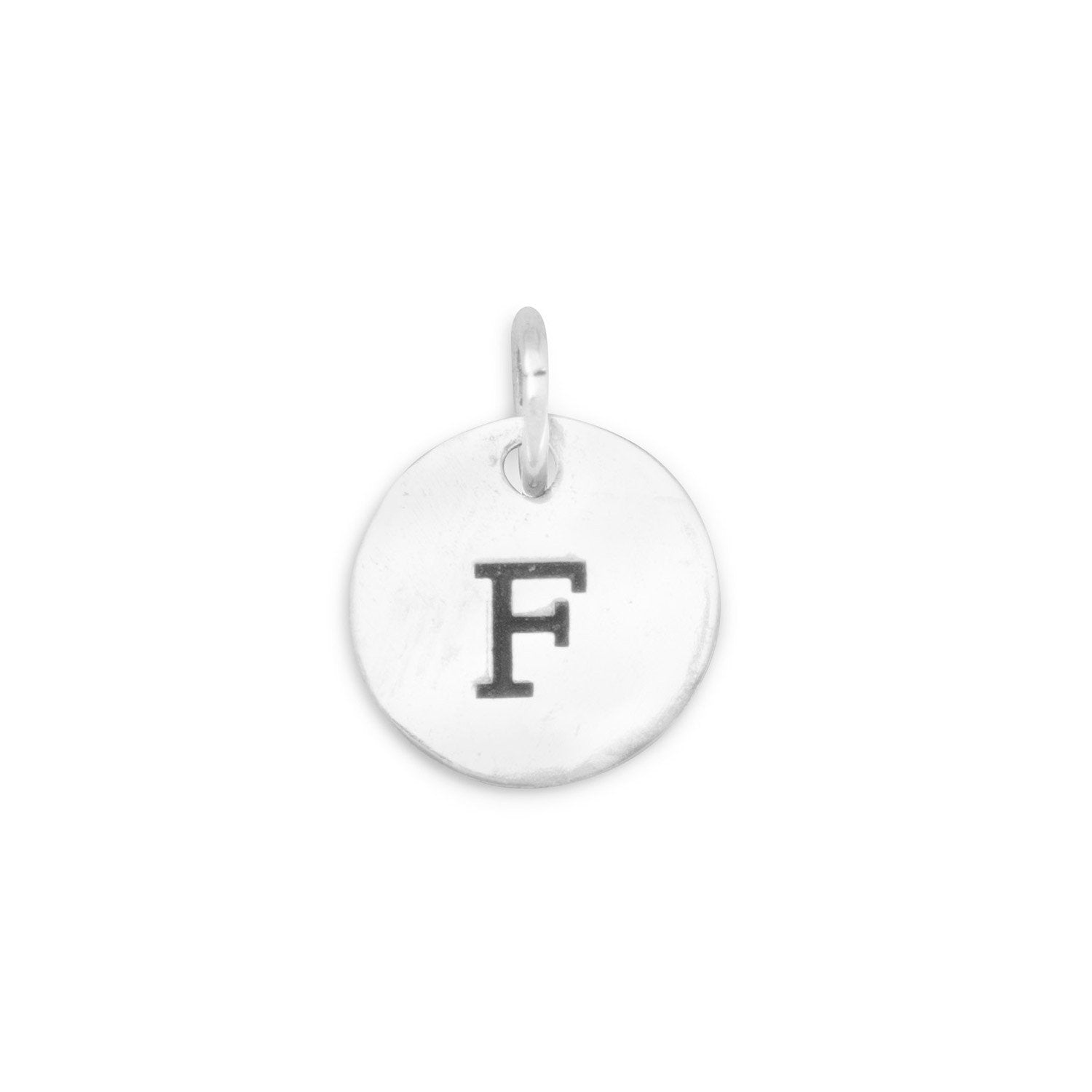 Oxidized initial "F" Charm - Joyeria Lady