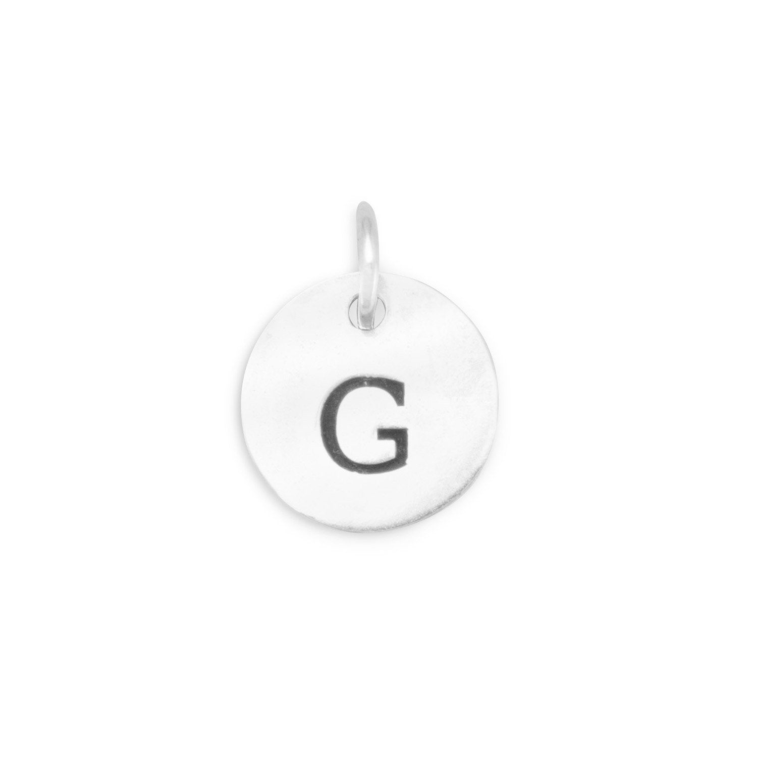 Oxidized Initial "G" Charm - Joyeria Lady