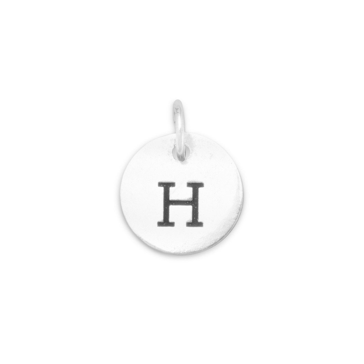 Oxidized Initial "H" Charm - Joyeria Lady