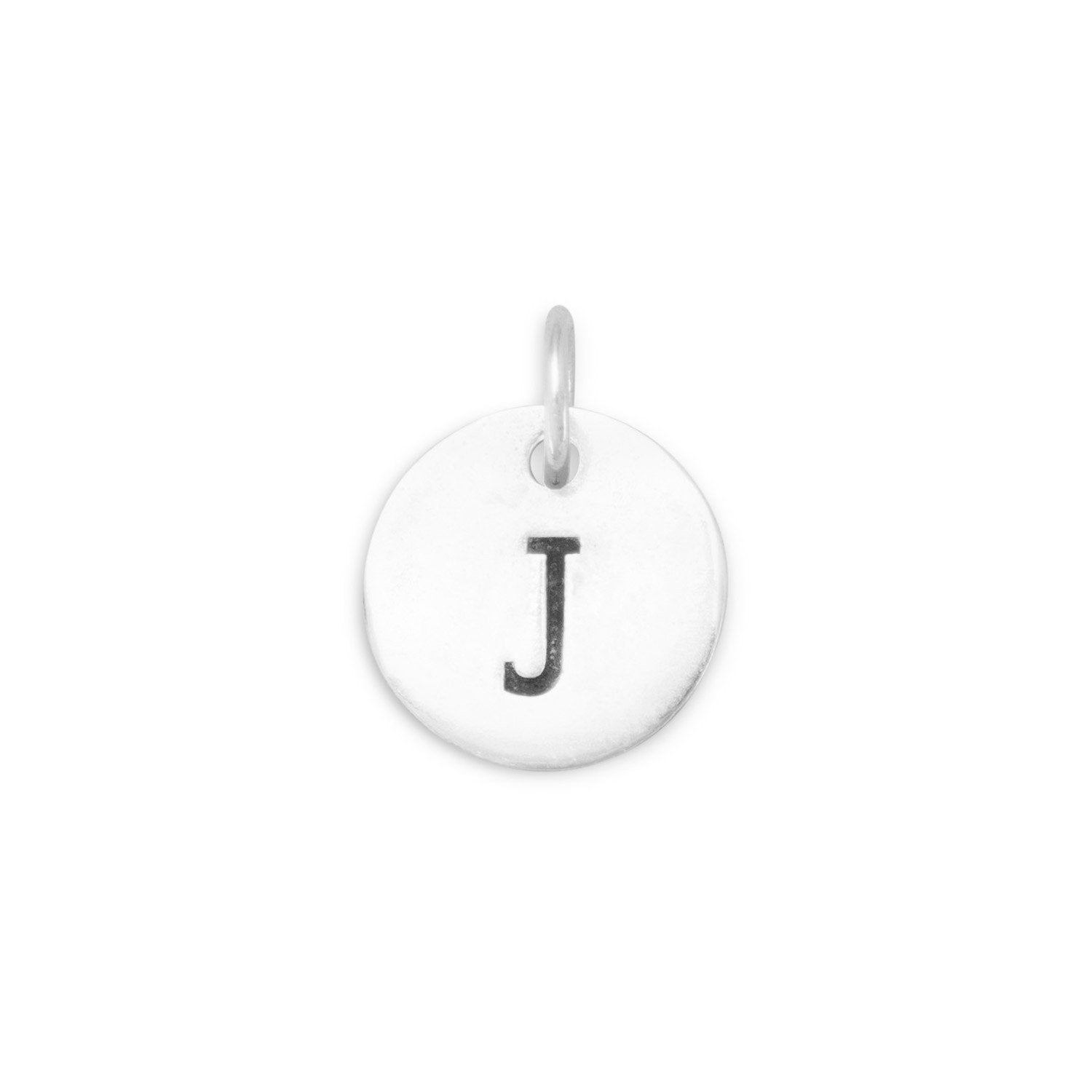 Oxidized Initial "J" Charm - Joyeria Lady