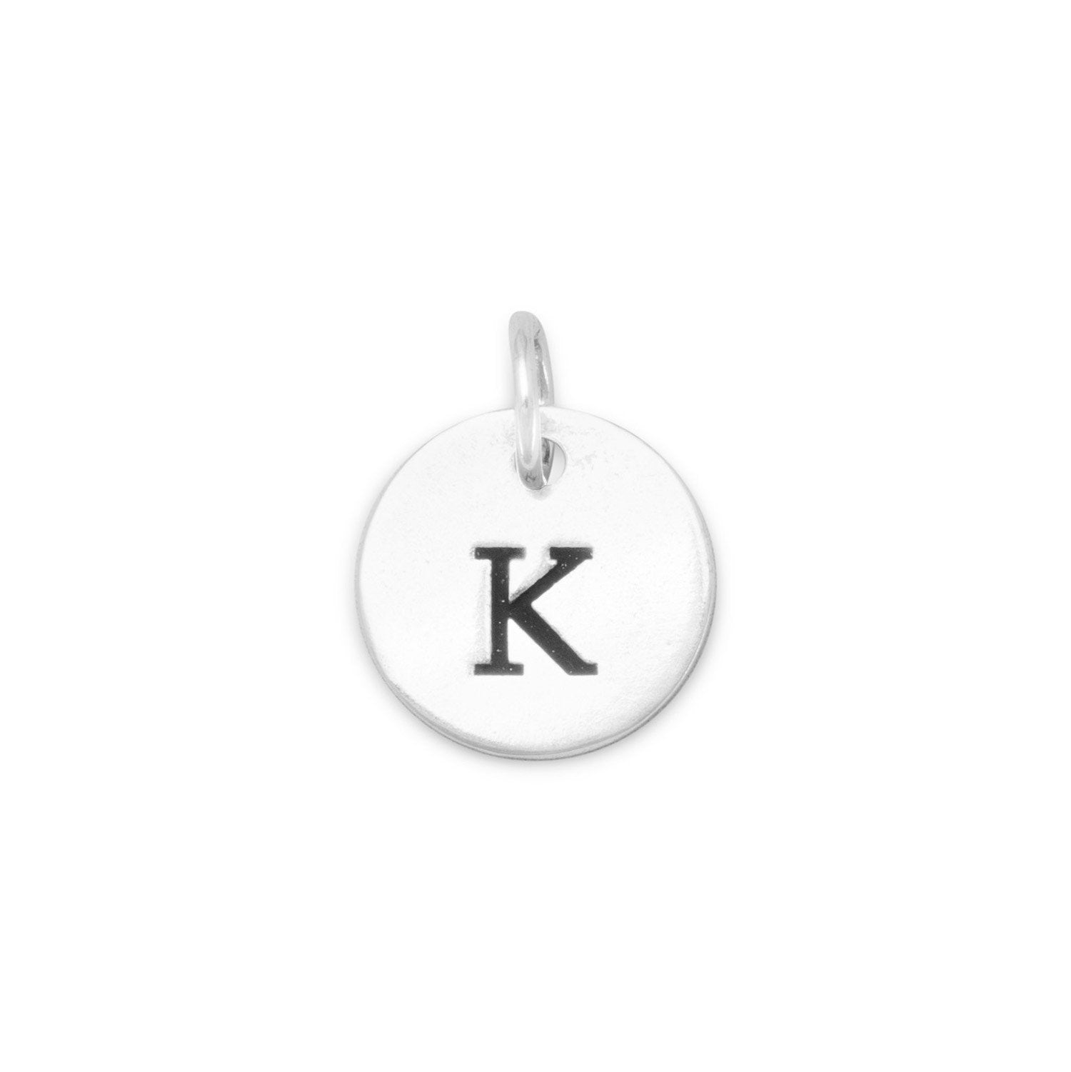 Oxidized Initial "K" Charm - Joyeria Lady