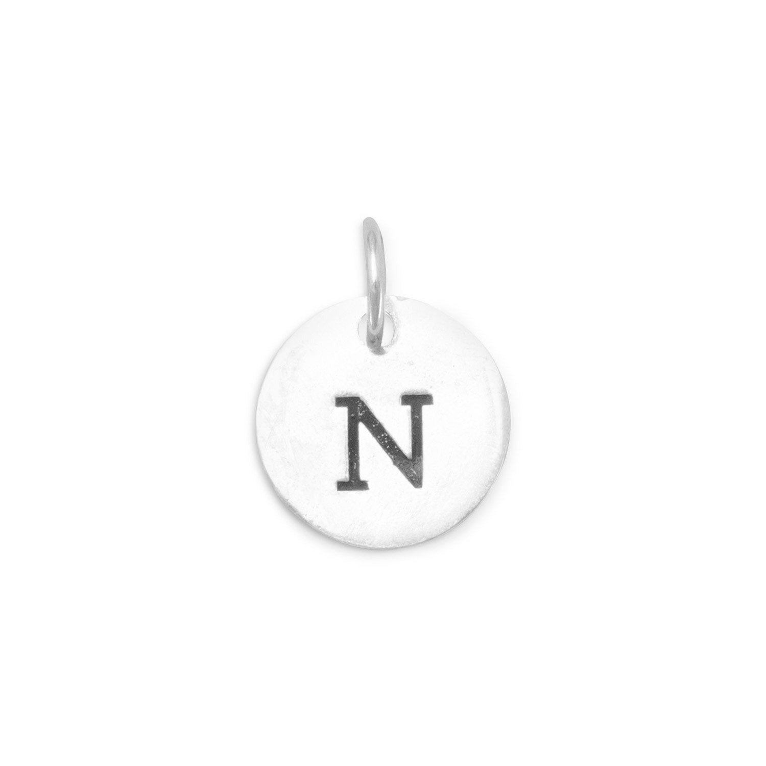 Oxidized Initial "N" Charm - Joyeria Lady