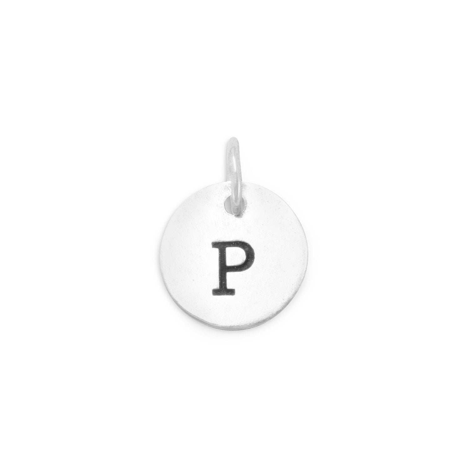 Oxidized Initial "P" Charm - Joyeria Lady