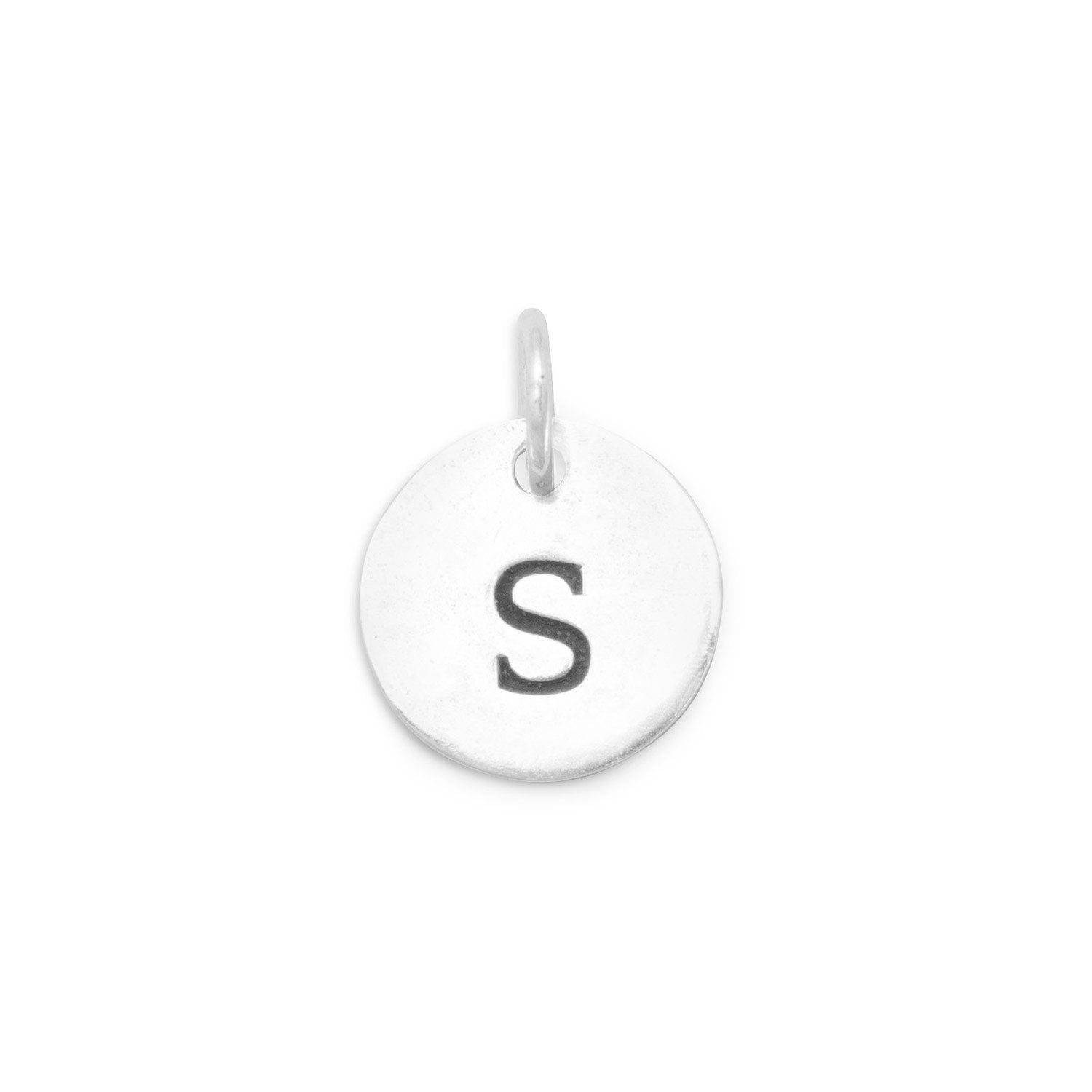 Oxidized Initial "S" Charm - Joyeria Lady