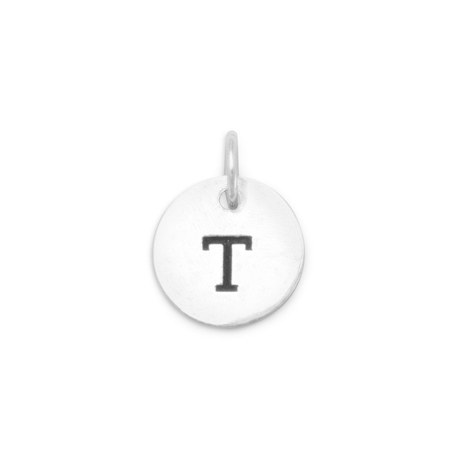 Oxidized Initial "T" Charm - Joyeria Lady