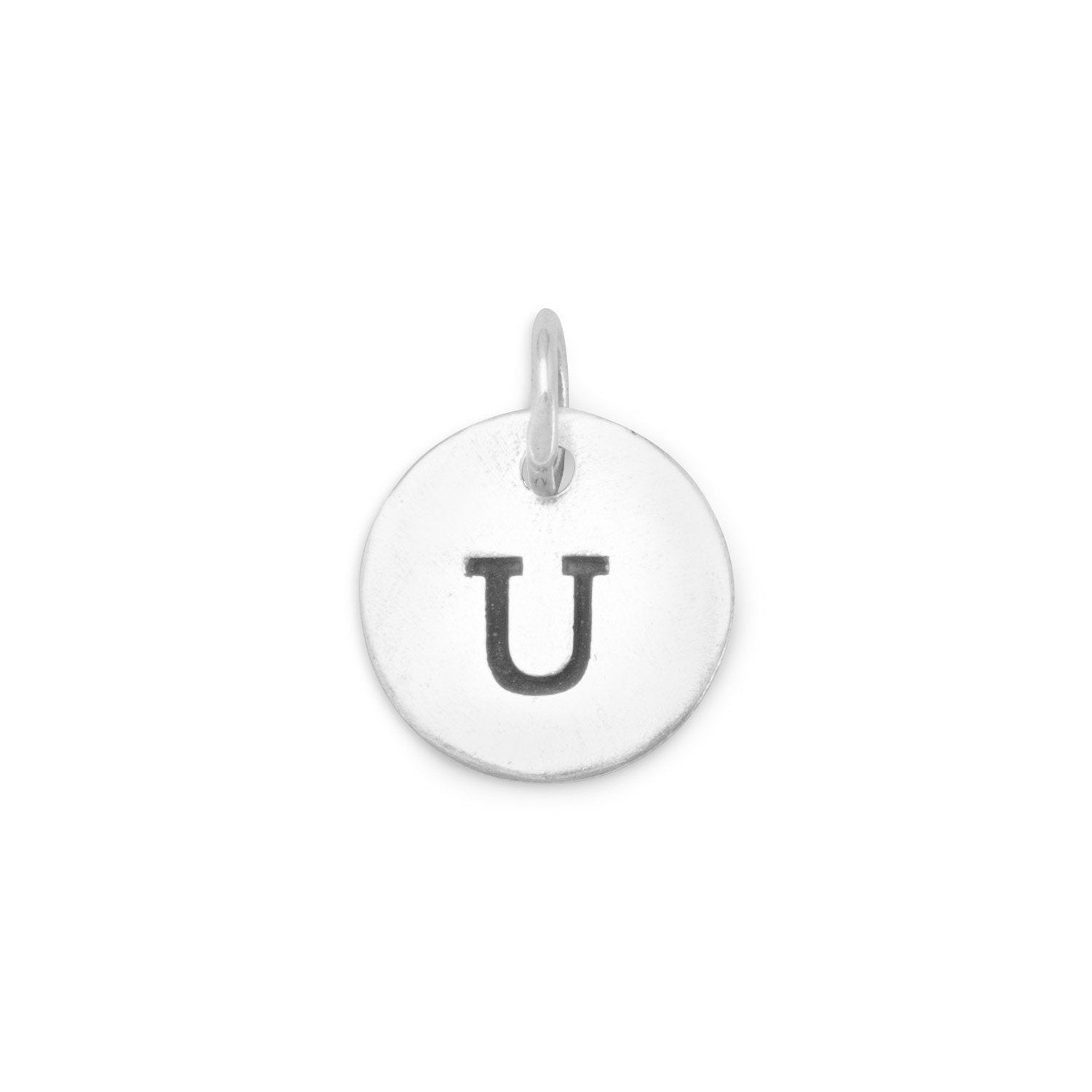 Oxidized Initial "U" Charm - Joyeria Lady
