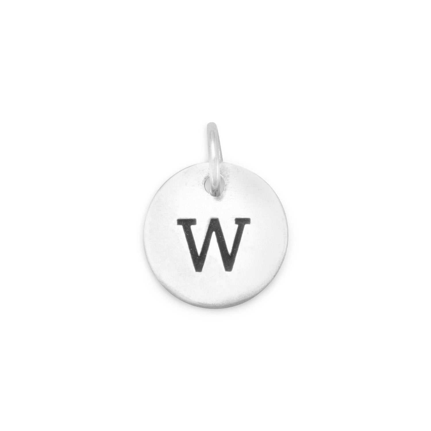 Oxidized Initial "W" Charm - Joyeria Lady