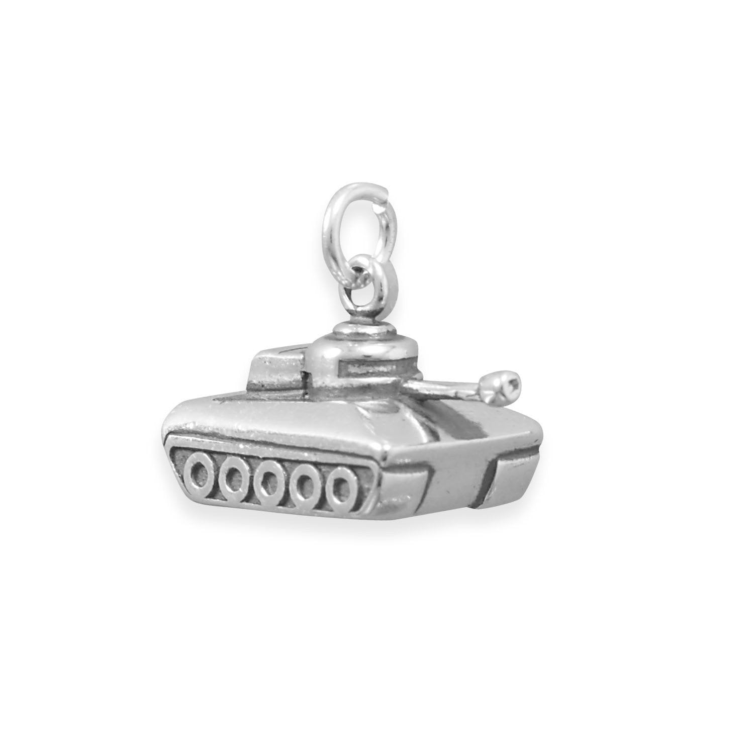 Oxidized Military Tank Charm - Joyeria Lady
