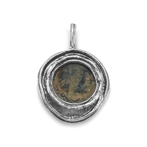 Ancient Roman Coin Pendant - Joyeria Lady