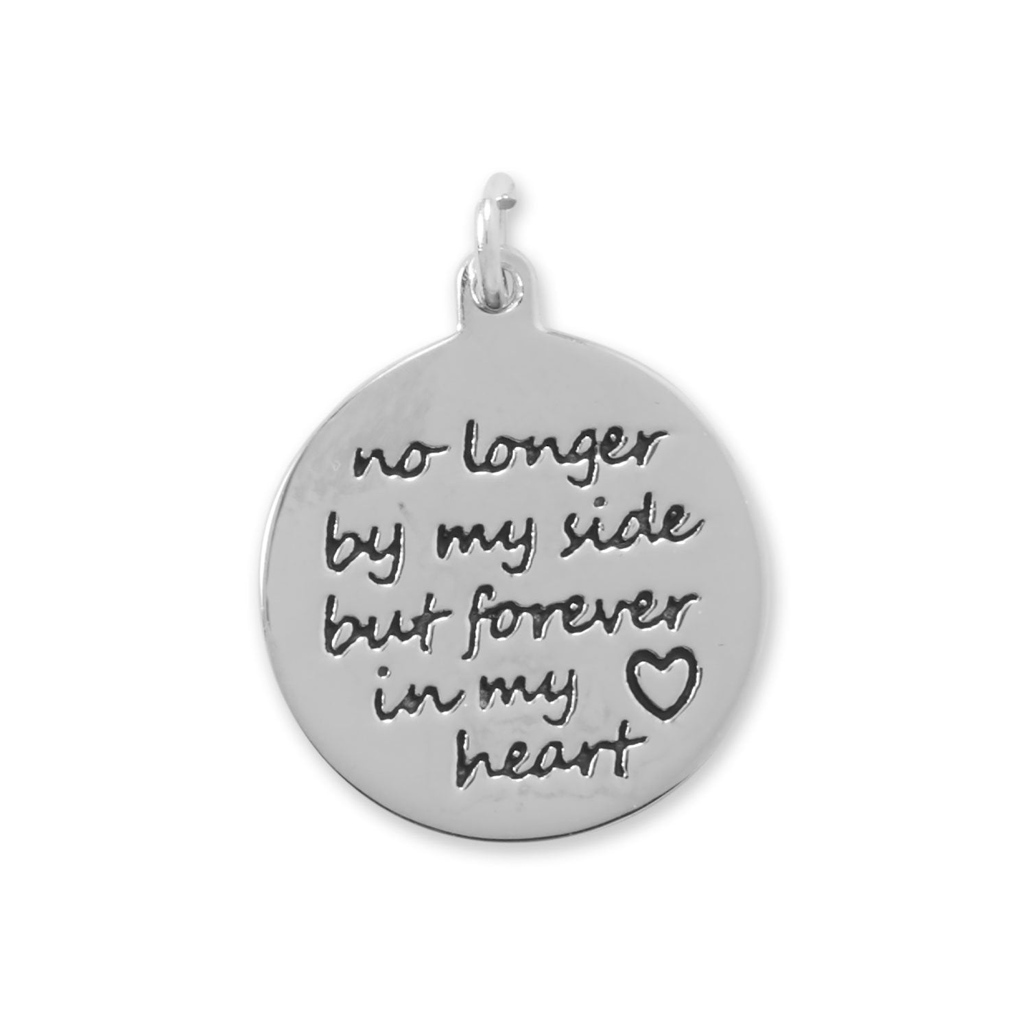 Oxidized "Forever in My Heart" Charm - Joyeria Lady