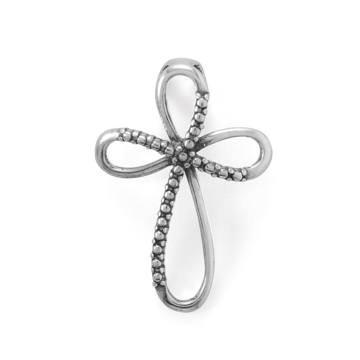 Oxidized Looped Cross Slide - Joyeria Lady