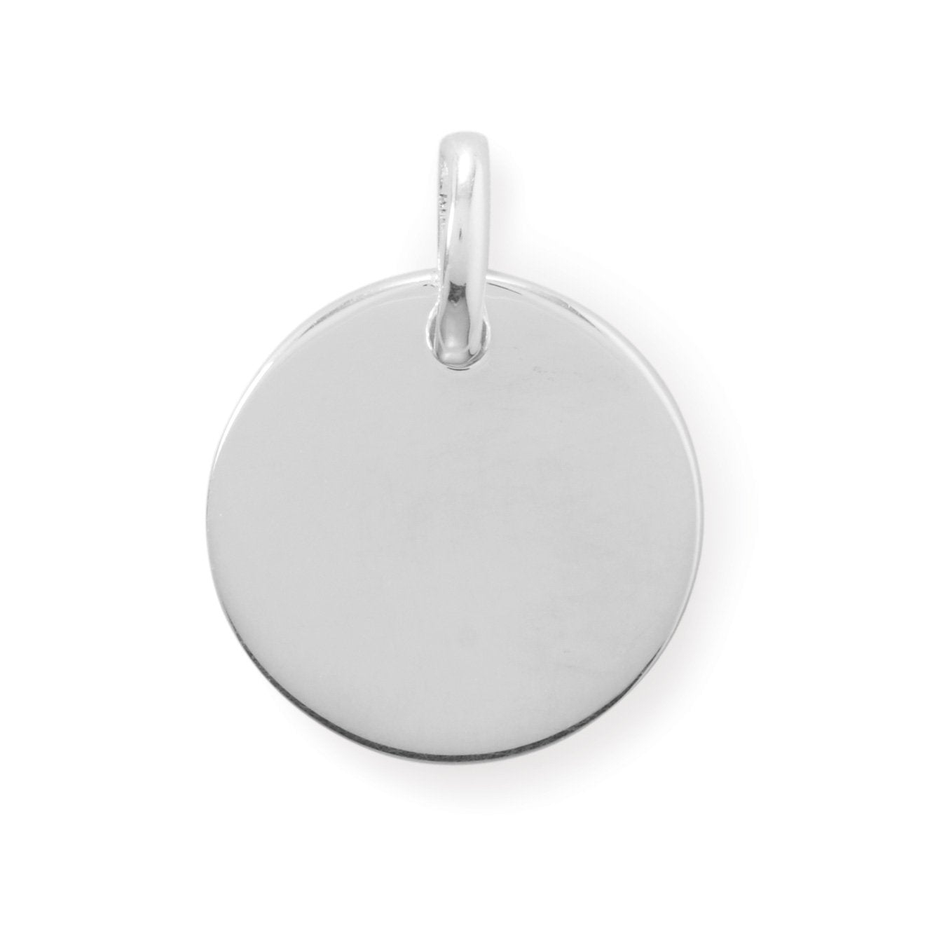 15mm Round Engravable Pendant - Joyeria Lady