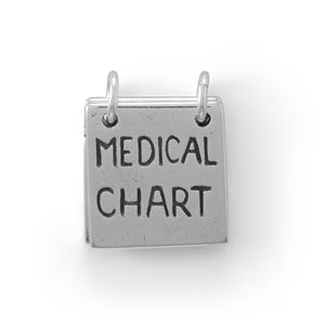 Take a Peak! Movable Medical Chart Charm - Joyeria Lady