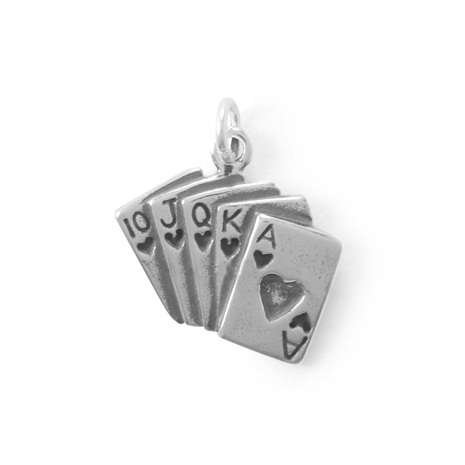 Winner Takes All! Royal Flush Cards Charm - Joyeria Lady