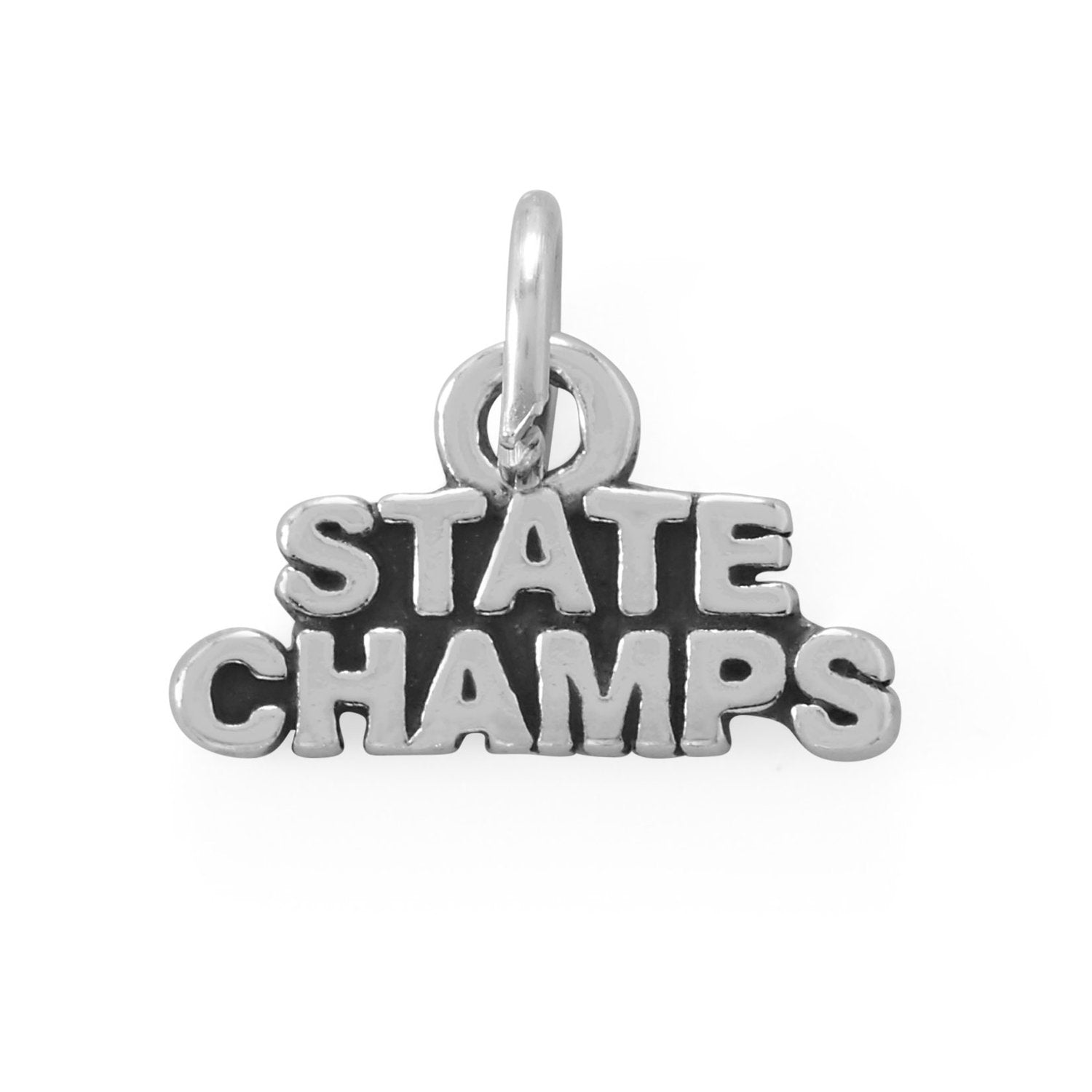 Go Team! Oxidized State Champs Charm - Joyeria Lady