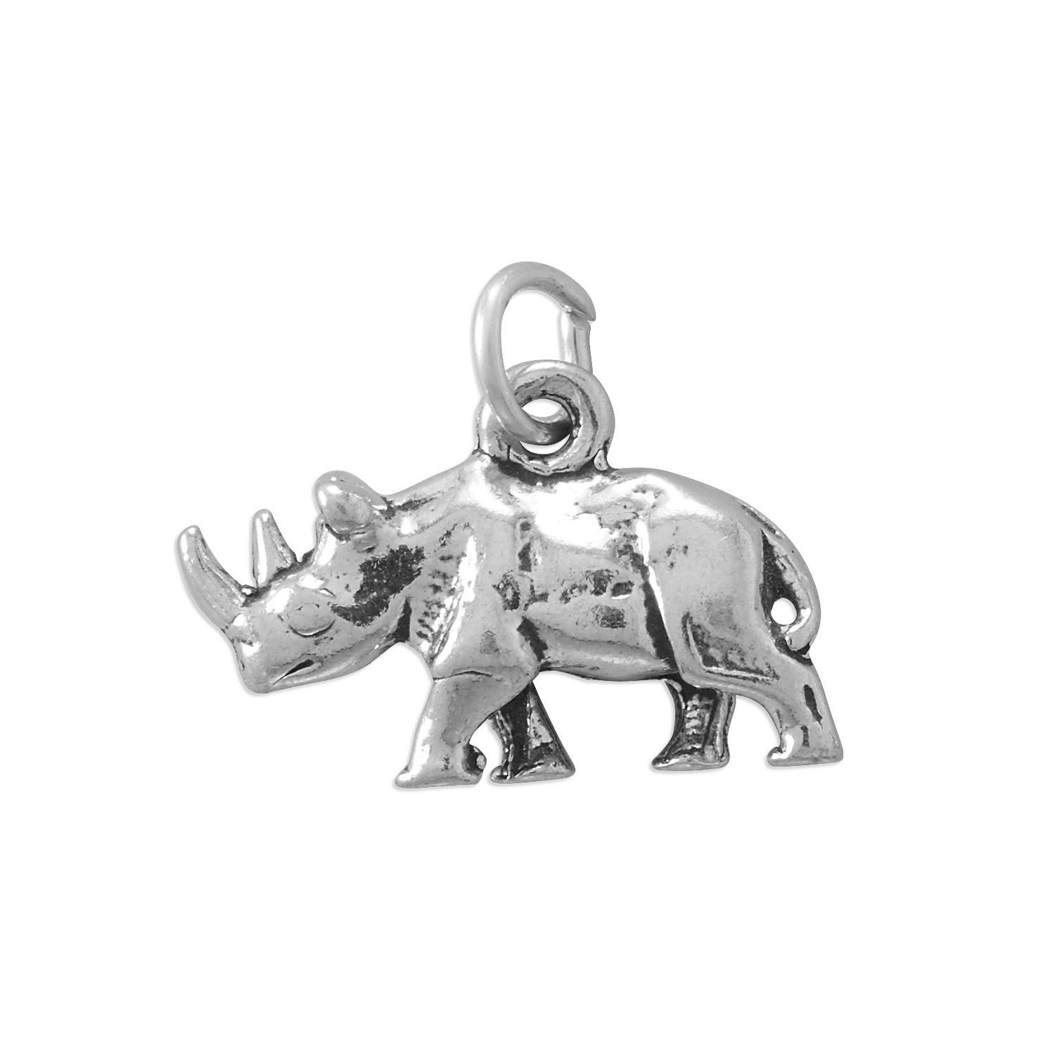 Two Horned Rhinoceros Charm - Joyeria Lady