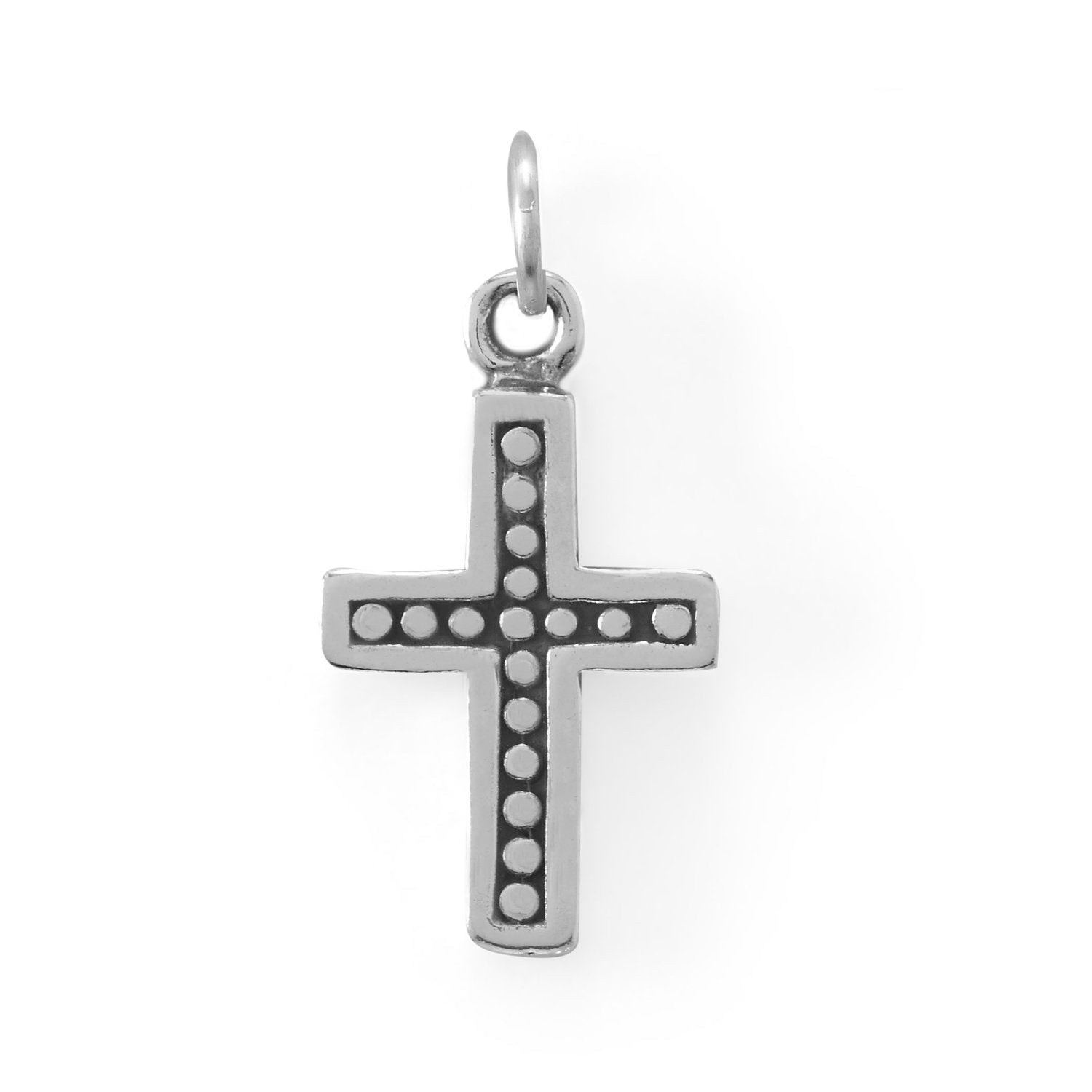 Oxidized Cross Charm - Joyeria Lady