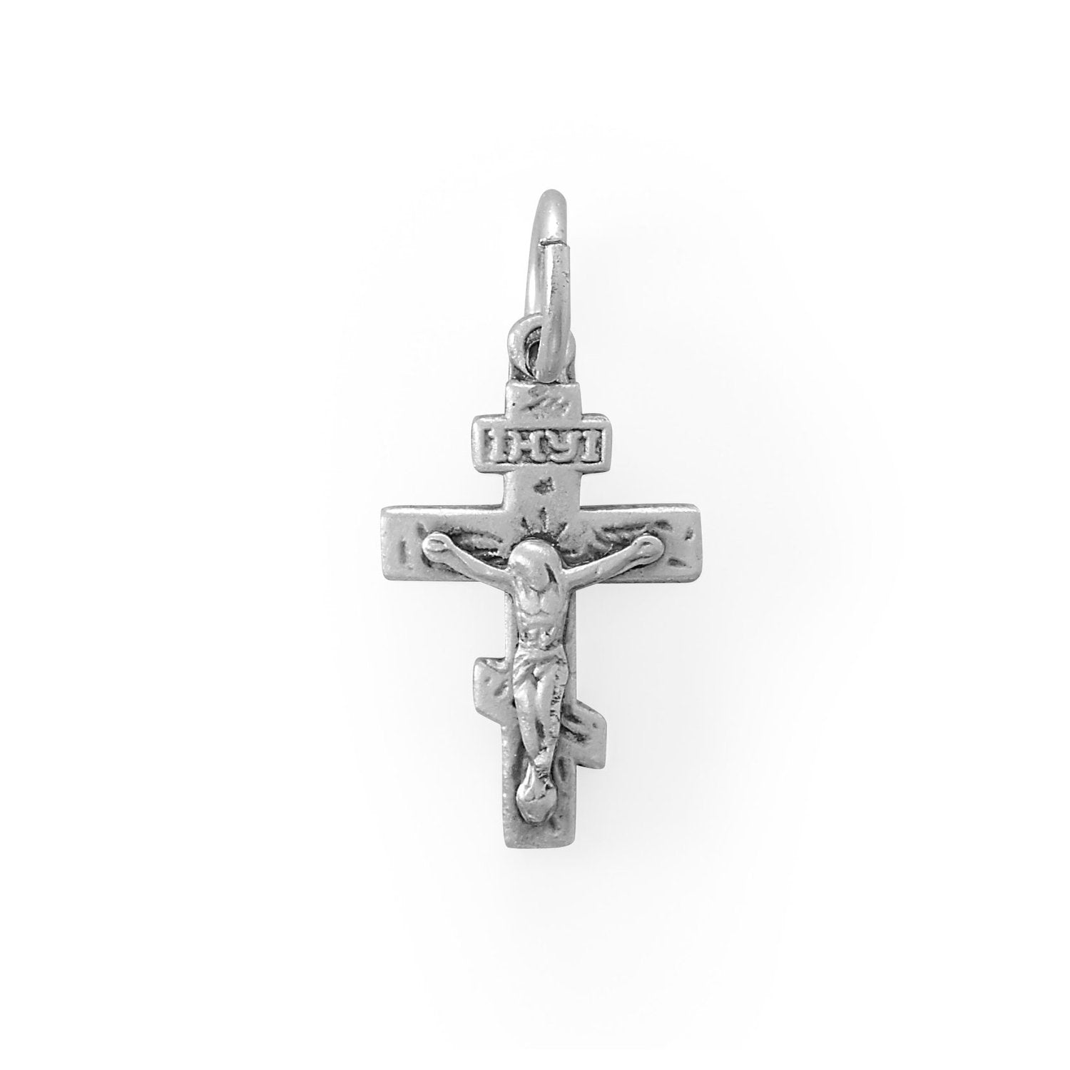 Small Matte Finish Crucifix Charm - Joyeria Lady