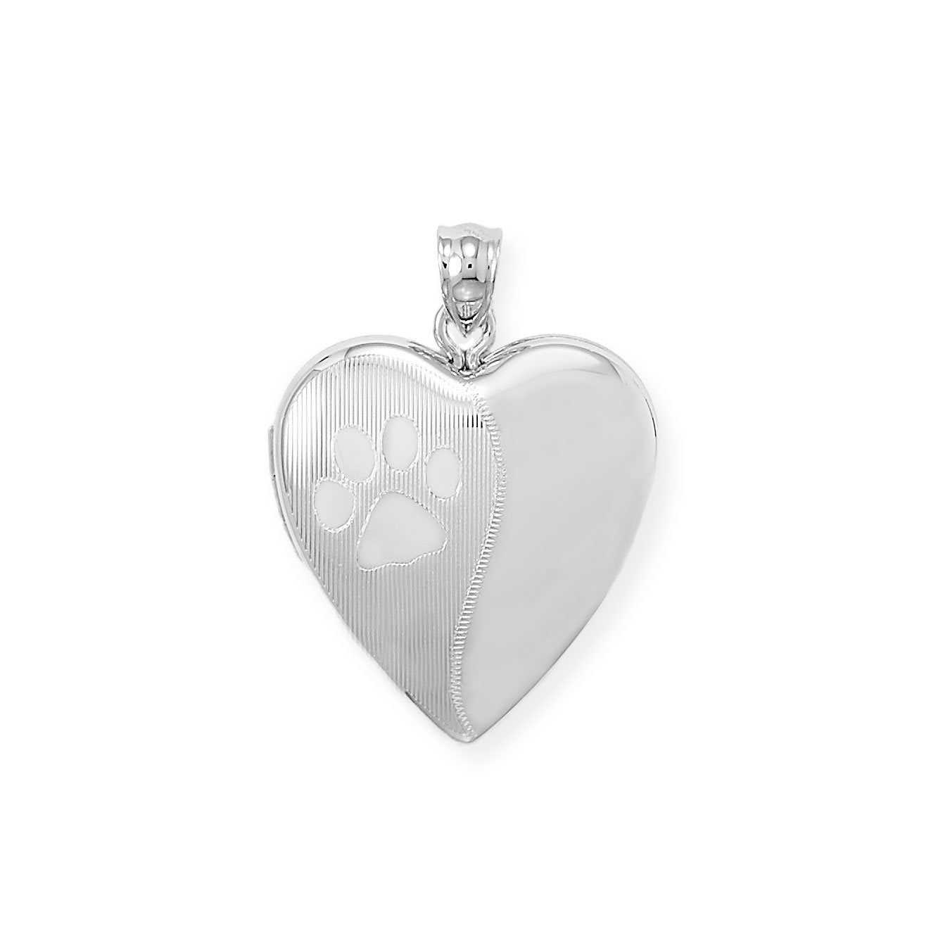 Paw Print Heart Memory Keeper Locket - Joyeria Lady