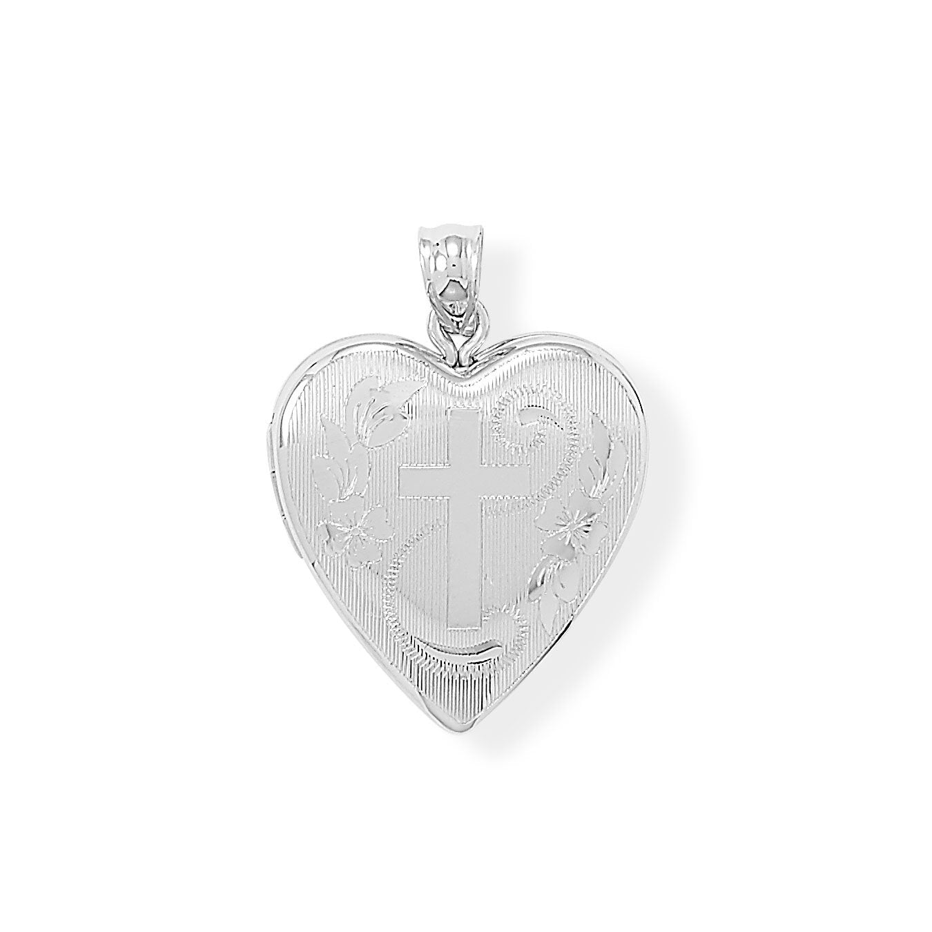Heart Memory Keeper Locket with Cross - Joyeria Lady