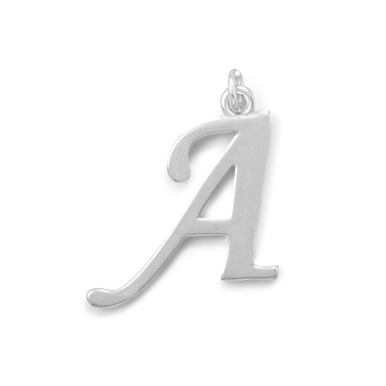 Polished Letter A Initial Pendant - Joyeria Lady