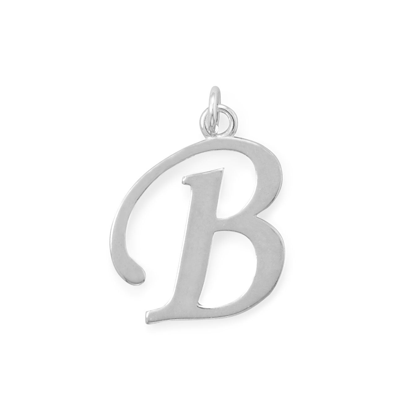 Polished Letter B Initial Pendant - Joyeria Lady