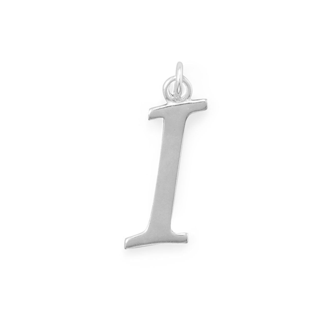 Polished Letter I Initial Pendant - Joyeria Lady