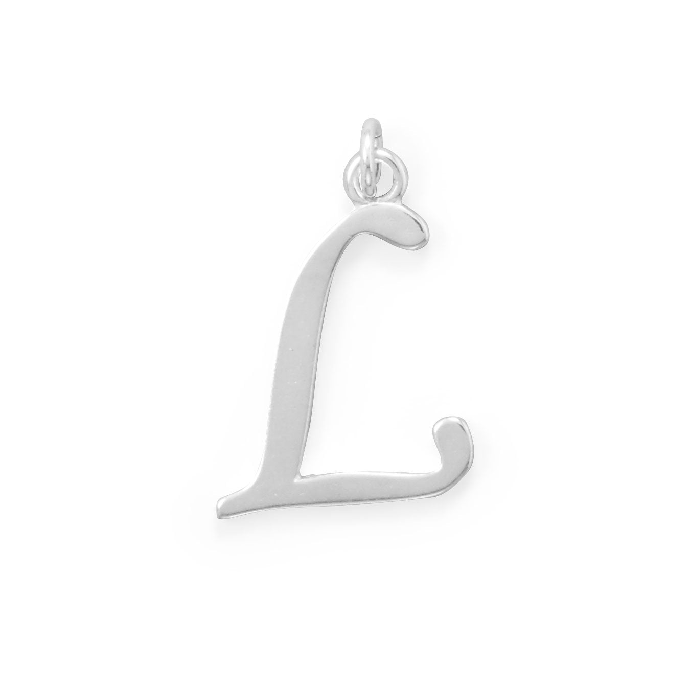 Polished Letter L Initial Pendant - Joyeria Lady